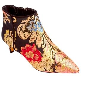 Comfortview Women's (Wide Widths Available) The Meredith Bootie - 10 M, Floral